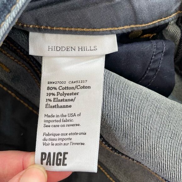 Paige Denim Hidden Hills Stream Bootleg Crop 28 - Picture 10 of 12